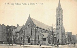 New York City~St Andrews Protestant E. CHURCH~1900s Rotograph Photo Postcard - £5.87 GBP