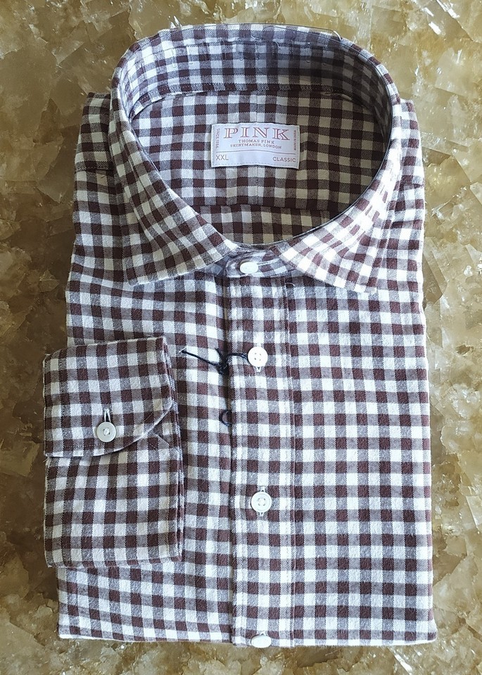 Thomas Pink Formal Graph Check Shirt Free Worldwide Shipping T/134 - $74.25