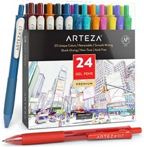 Arteza Colored Gel Pens, Pack of 24, 10 Vintage and 14 Vibrant Colors, F... - £30.68 GBP