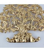 Gold Plated Vintage Christmas Tree Trivet Hanging - £43.06 GBP