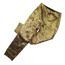 NWT J.Crew Collection High-rise Cigarette in Gold Metallic Leaf Jacquard Pants 2 - £72.57 GBP