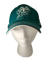 Miami Dolphin Vintage NFL Reebok Trucker Baseball Hat Cap Green Fitted S/M - $12.86