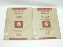 1986 Dodge Ram Van Caravan Voyager FWD Factory Service Manual Set #C2 - £9.13 GBP