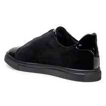 Men's Studio Belvedere SILVANO Plush Velvet Shoes Black Dressy image 4