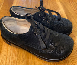 Alegria 37 Kimi PRO Black Leaf Kim-676 Lace up Comfort Work Shoes US 7/7.5 UK 4 - £27.59 GBP