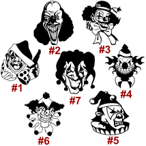 Scary Clowns Vinyl Decal Sticker Car Window Art Wall Laptop Horror Film Killer  - £3.78 GBP+