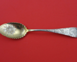 Leaf by S.H. Baynard Sterling Silver Ice Cream Spoon GW  Brite-cut 5 3/4&quot; - £102.33 GBP