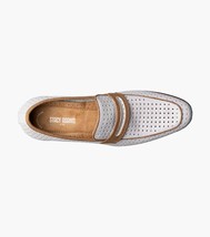 Stacy Adams Winstead Moc Toe Saddle Slip On Summer Shoes White 25704-100 image 4