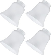 Glass Shade Replacement For Light Fixtures, 4 Pack Ceiling Fan, 2 1/8&quot; Fitter. - £34.32 GBP