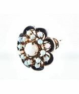 Authenticity Guarantee

*14k Yellow Gold Blue Enamel Opal Ring Size 4.75 - $692.05 CAD