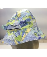 GYMBOREE Bucket Hat Cap Bow Blue Green Seaside Size Small Medium 3-4 Yea... - £9.58 GBP