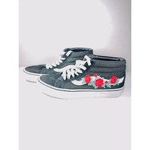 VANS Sk8 Mid Reissue VN0A3MV8RZO Unisex Black Floral Skateboard Shoes US... - $49.49