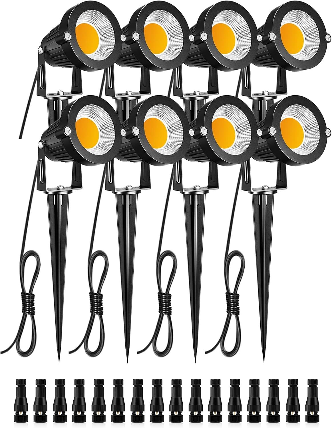Zuckeo Low Voltage Landscape Lights Led Landscape Lighting, 5W 12V, 8 Pack - $64.94