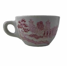 Vintage Pink Red Willow Transferware Sterling China Cup York Kitchen Equ... - $8.60