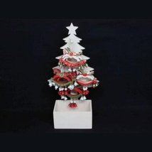 Gisela Graham Gorgeous Wooden Christmas Tree with Rocking Horse Decorations - £75.26 GBP