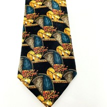 Ermenegildo Zegna Men&#39;s Necktie Potted Leaves 100% Silk Made in Italy Multicolor - £39.22 GBP