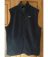 Patagonia Blue Full Zip Fleece Outdoors Warm Men&#39;s Vest XL Company Logo   X - €16,98 EUR