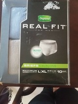 Depend Real Fit Incontinence Underwear Men MAXIMUM 10 briefs L/XL multi ... - $37.50