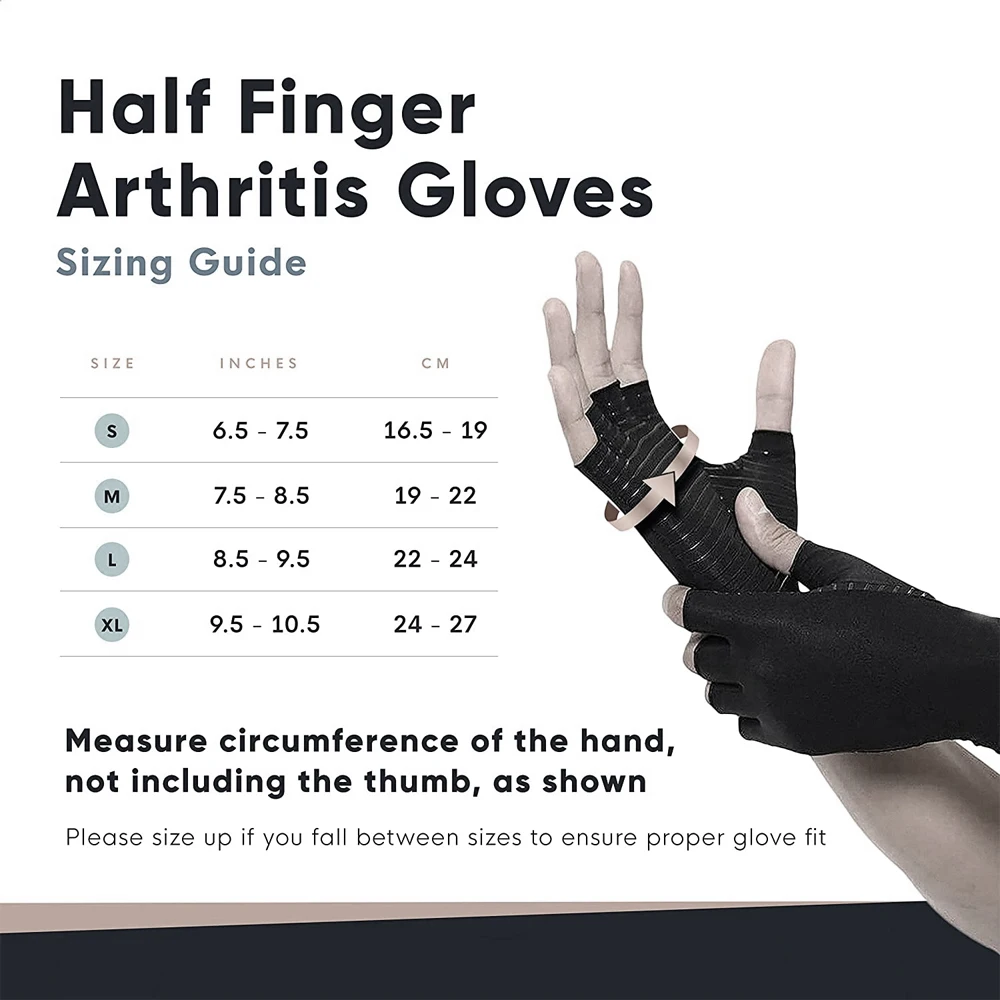 Sporting 1Pair Copper Arthritis Compression Gloves Women Men,Relieve Hand Pain S - £23.59 GBP