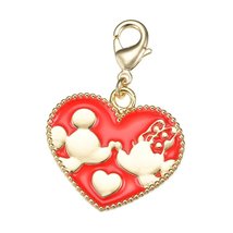 Disney Store Japan Mickey &amp; Minnie Mouse Heart Charm - £55.07 GBP