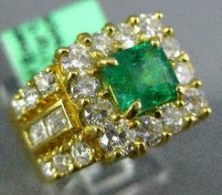2.80Ct Asscher Cut Emerald 14Kt Yellow Gold Finish Square Halo Engagement Ring - £87.43 GBP