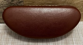 MAUI JIM Sunglasses Hard Clam Shell Case ONLY Brown Leather Glasses Case 6 1/2” - £7.61 GBP