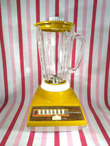 Awesome 1970&#39;s Sears Insta•Blend 14 Speed Solid State Harvest Gold Blender WoW - £38.36 GBP