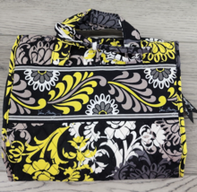Vera Bradley Yellow Black Baroque Pattern Hanging Organizer Travel Cosmetic Bag - £19.38 GBP