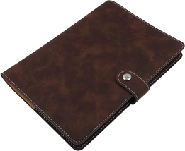 A5 PU Leather Notebook Binder, Refillable 6 round Ring Binder Cover for ... - $18.08