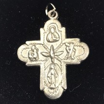 Christian Catholic Charm Cross Pendant Holy Vintage - $10.45