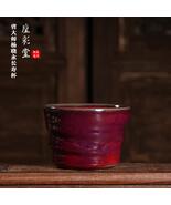 Jun Porcelain Red Glaze Chinese Tea Cup - Traditional Ceramic Teacup - €790,03 EUR