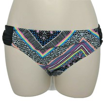 NWT Bikini Nation Shirred Hipster Bikini Swimsuit Bottom Med Geometric - £15.77 GBP