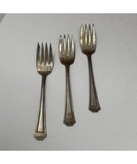 3 Sheffield Plate Five A 1 Silverplate Salad Forks 5-3/4” VTG Flatware - $12.86