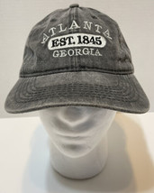 ESY Atlanta Georgia Est 1845 Mens Gray Cotton Ball Cap Embroidered Adjus... - £9.10 GBP