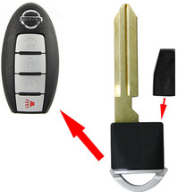 New Emergency Insert Uncut Chipped (46)  Blank Blade For Nissan Prox Smart Keys - £5.34 GBP