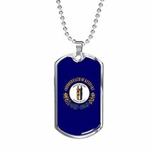 Express Your Love Gifts Kentucky State Flag Necklace Stainless Steel or 18k Gold - $54.40