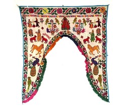 Vintage Welcome Gate Toran Door Valance Window Décor Tapestry Wall Hanging DV38 - £60.25 GBP