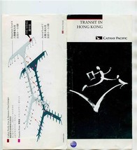 Cathay Pacific Transfer in Hong Kong Ticket Jacket Ticket Airport Map - £14.02 GBP