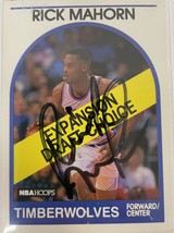 Rick Mahorn Signed Autographed 1991 Hoops Basketball Card - Minnesota Timberwolv - £15.65 GBP