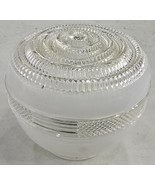 Vintage Art Deco White/Clear Pressed Embossed Glass Pendant Lamp Light S... - $25.50 CAD