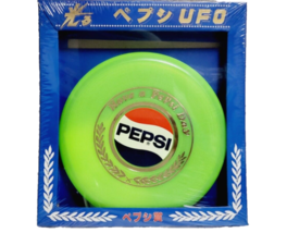 PEPSI UFO Frisbee fluoreszierend Gelb Grün Limitiert Super selten Retro 1976&#39; - £68.62 GBP