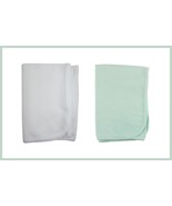 Baby Receiving Blanket Cotton Thermal Swaddle Blankets Newborn Mint Whit... - $26.34 CAD