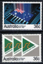 ZAYIX Australia 1009-1010 MNH Flag Circuit Board Communications 090722S23 - $1.50