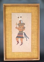 Vintage Native American Yei Bei Chai Sand  Painting, Framed and Matted - $24.75