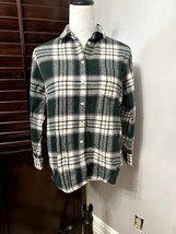 Old Navy Womens Casual Shirt Multicolor Plaid Button-up High Low Boyfriend XS - £9.64 GBP