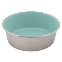 Petmate Painted Stainless Steel Bowl Eggshell Blue 1ea/8 Cup - £14.29 GBP