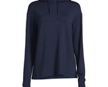 Athletic Works Women&#39;s French Terry Mock Neck Hoodie, Dark Navy Size L(1... - $16.82