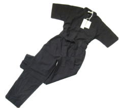 NWT Everlane The Fatigue Short-Sleeve Jumpsuit in Black Belted Cotton Utility 6 - £67.42 GBP