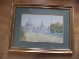 Framed Irish Antique Watercolour 1800s  Featuring  Royal Pavilion, Brighton - £29.27 GBP