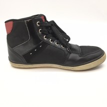 Original Penguin Shoes Moby High Top Men&#39;s Sz 8.5 Sneakers Black Red - £19.62 GBP